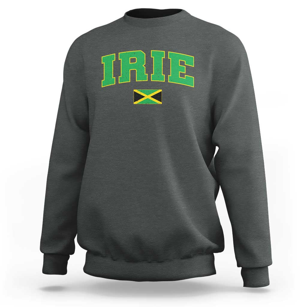 Irie Jamaican Rasta Sweatshirt Funny Jamaica Jamaican Flag Rasta Reggae Roots - Wonder Print Shop