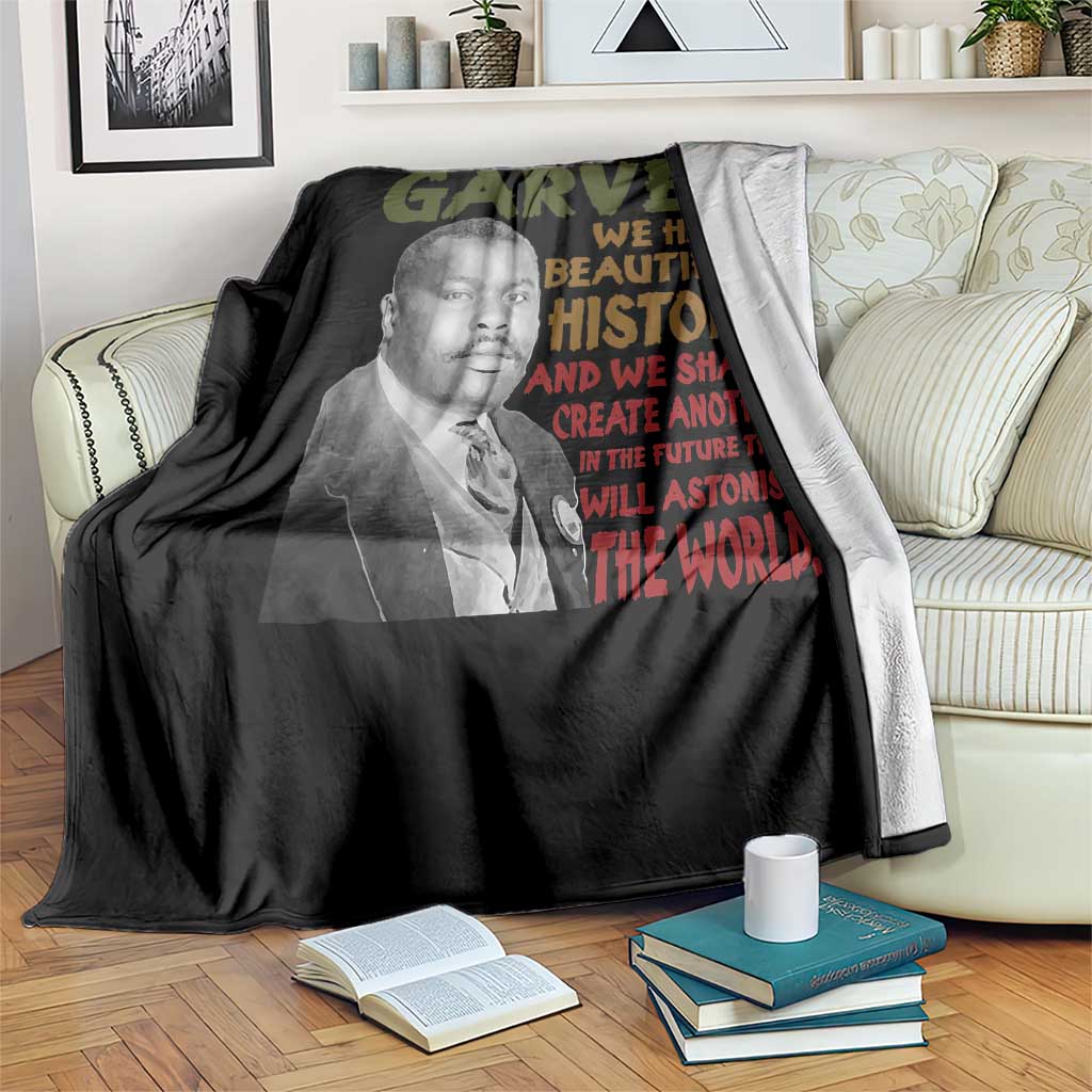 Marcus Garvey Quote Throw Blanket Black History Month - Wonder Print Shop