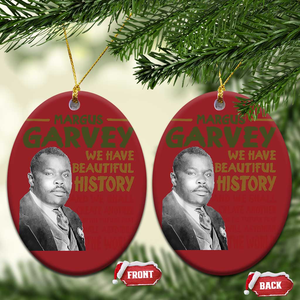 Marcus Garvey Quote Christmas Ornament Black History Month - Wonder Print Shop