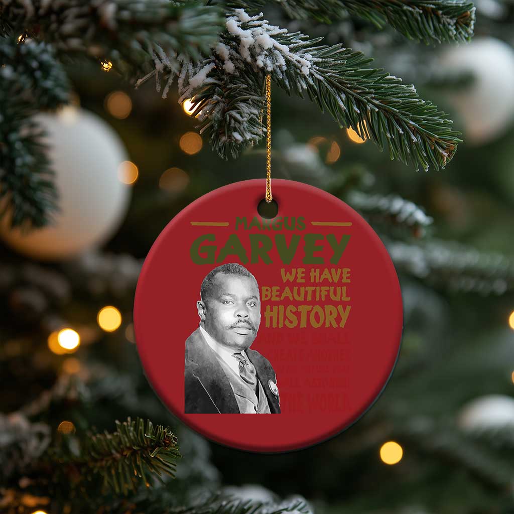 Marcus Garvey Quote Christmas Ornament Black History Month - Wonder Print Shop