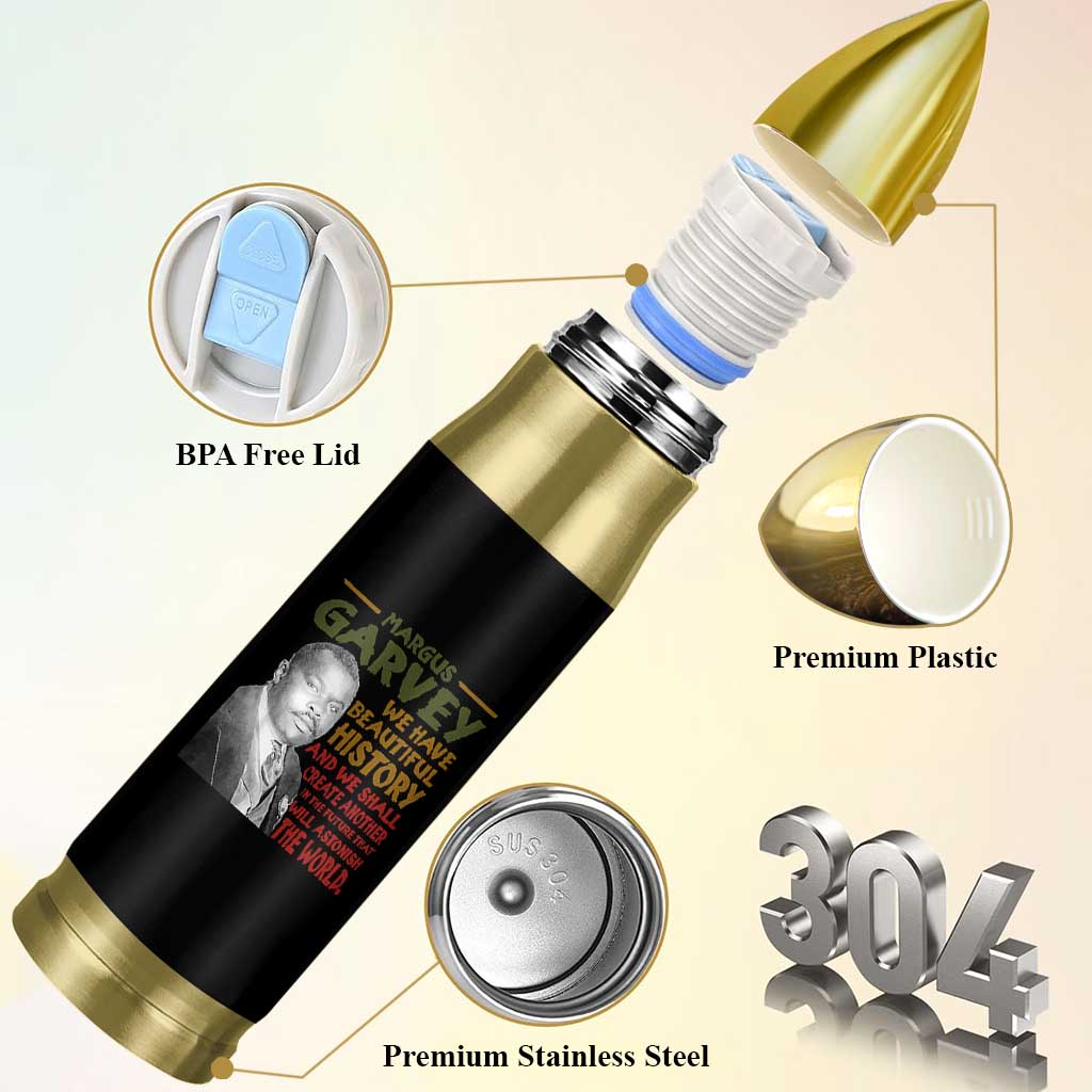 Marcus Garvey Quote Bullet Tumbler Black History Month - Wonder Print Shop