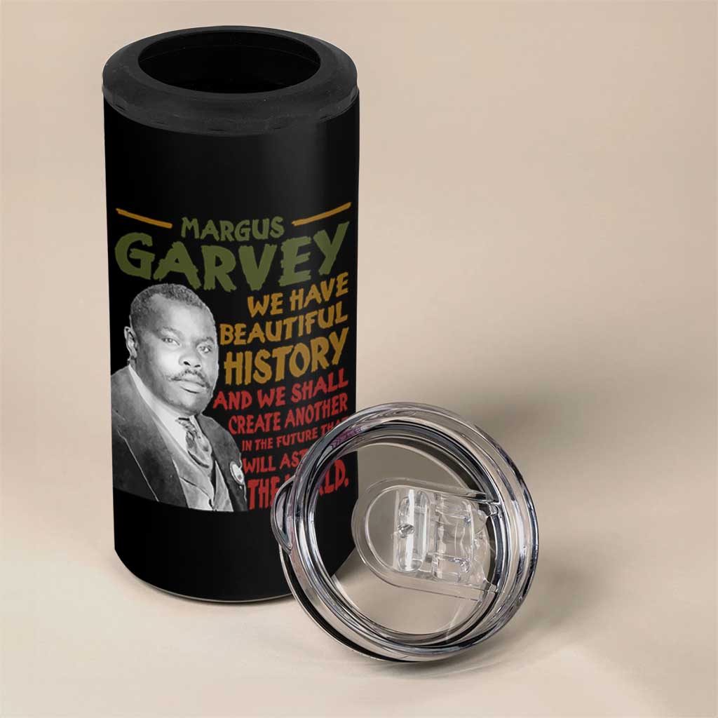 Marcus Garvey Quote 4 in 1 Can Cooler Tumbler Black History Month - Wonder Print Shop