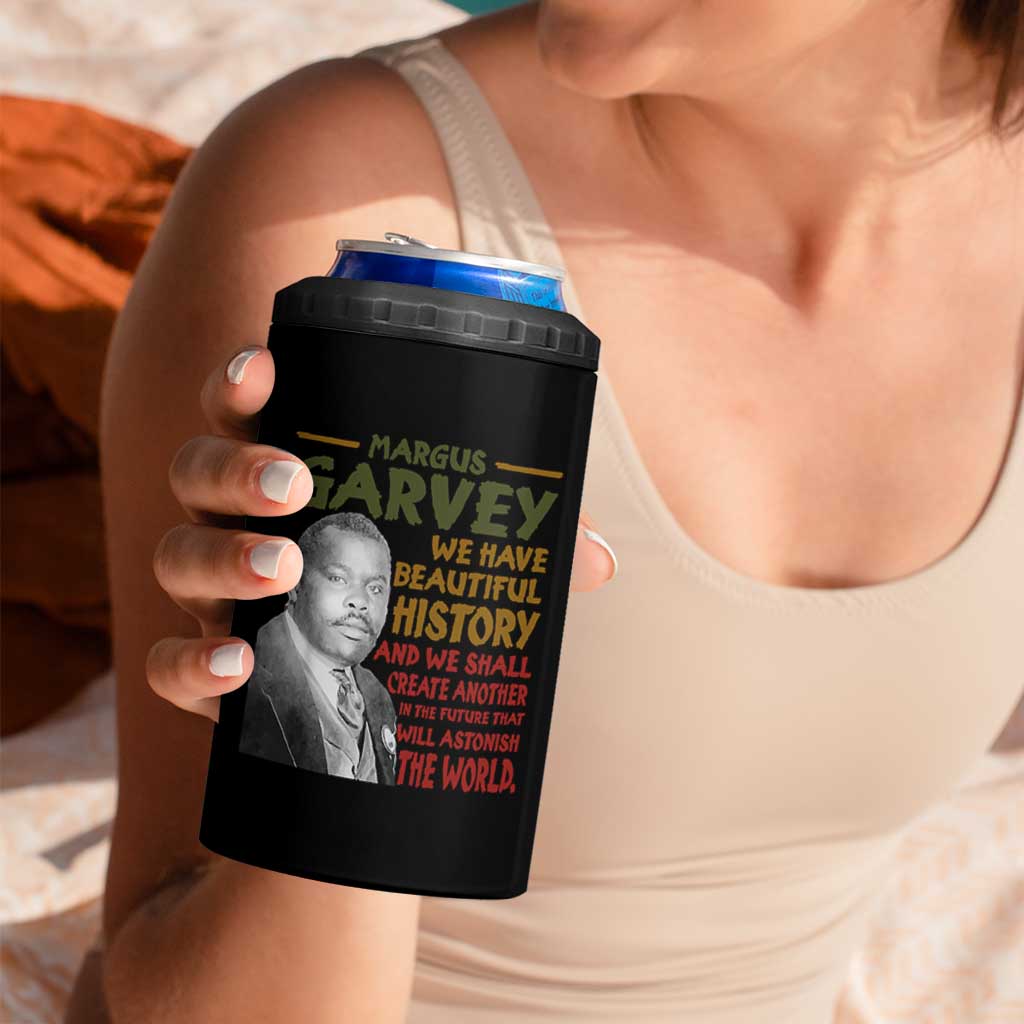 Marcus Garvey Quote 4 in 1 Can Cooler Tumbler Black History Month - Wonder Print Shop