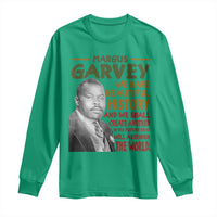 Marcus Garvey Quote Long Sleeve Shirt Black History Month - Wonder Print Shop