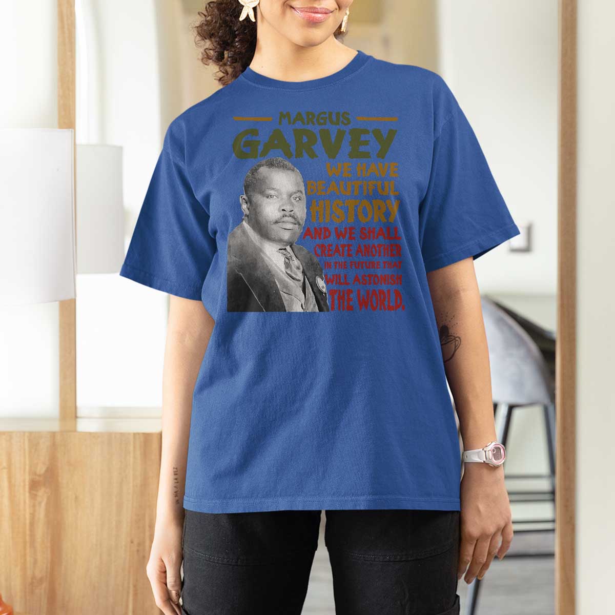 Marcus Garvey Quote T Shirt For Women Black History Month - Wonder Print Shop