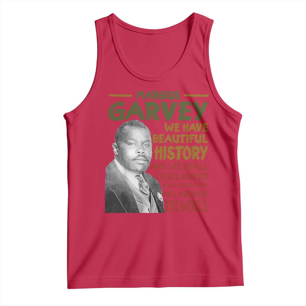 Marcus Garvey Quote Tank Top Black History Month - Wonder Print Shop