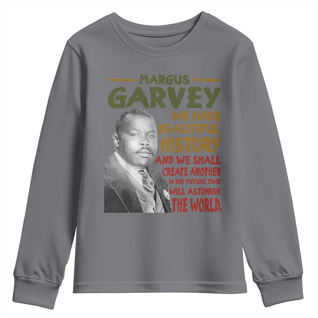 Marcus Garvey Quote Youth Sweatshirt Black History Month - Wonder Print Shop