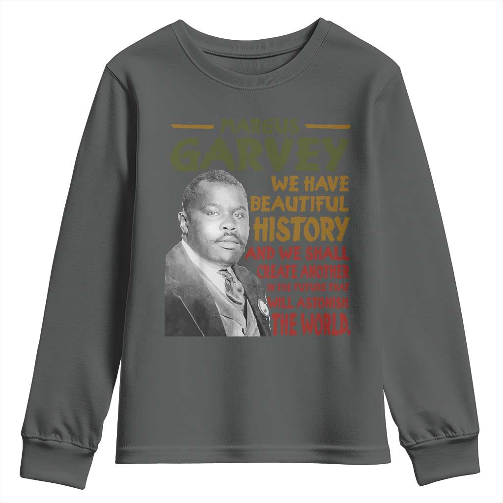 Marcus Garvey Quote Youth Sweatshirt Black History Month - Wonder Print Shop