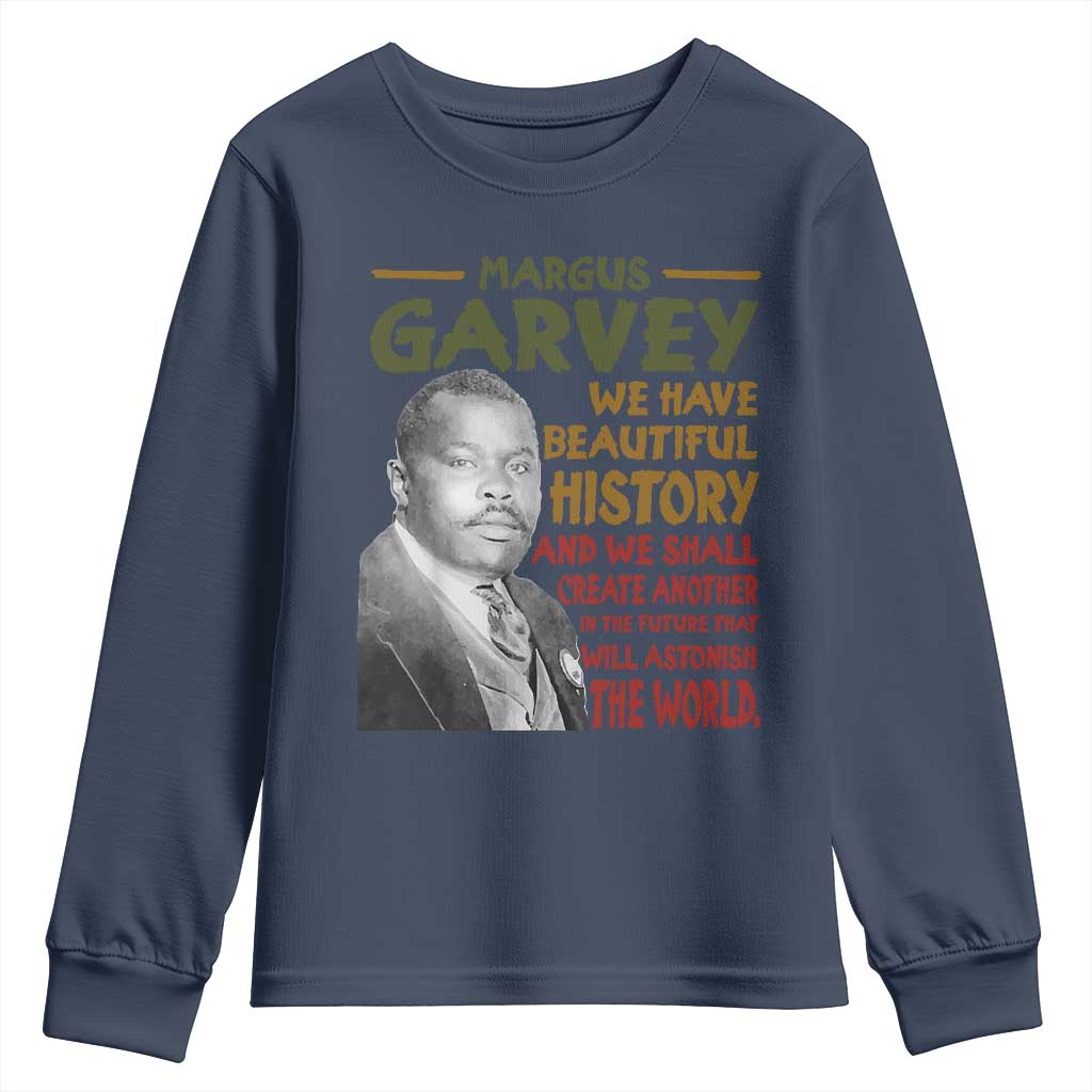 Marcus Garvey Quote Youth Sweatshirt Black History Month - Wonder Print Shop
