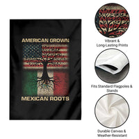 American Grown Mexican Roots Garden Flag Retro Mexico America Flag
