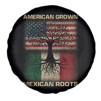 American Grown Mexican Roots Spare Tire Cover Retro Mexico America Flag