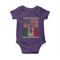American Grown Mexican Roots Baby Onesie Retro Mexico America Flag