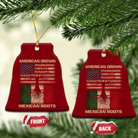 American Grown Mexican Roots Ceramic Ornament Retro Mexico America Flag