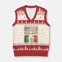 American Grown Mexican Roots V-Neck Knit Sweater Vest Retro Mexico America Flag