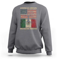 American Grown Mexican Roots Sweatshirt Retro Mexico America Flag