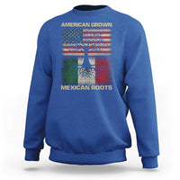 American Grown Mexican Roots Sweatshirt Retro Mexico America Flag