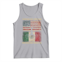 American Grown Mexican Roots Tank Top Retro Mexico America Flag