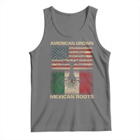 American Grown Mexican Roots Tank Top Retro Mexico America Flag