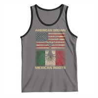 American Grown Mexican Roots Tank Top Retro Mexico America Flag