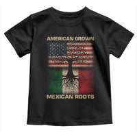 American Grown Mexican Roots Toddler T Shirt Retro Mexico America Flag