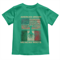 American Grown Mexican Roots Toddler T Shirt Retro Mexico America Flag