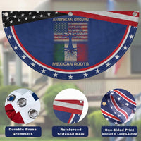 American Grown Mexican Roots Patriotic Fan Flag Retro Mexico America Flag