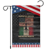 American Grown Mexican Roots Garden Flag Retro Mexico America Flag