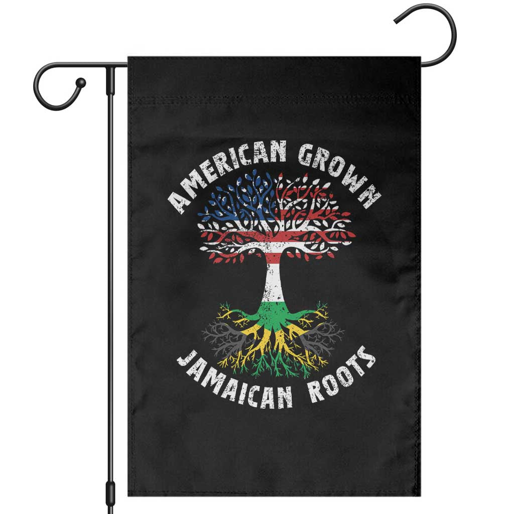 American Grown Jamaican Roots Garden Flag Retro USA Jamaica Flag - Wonder Print Shop