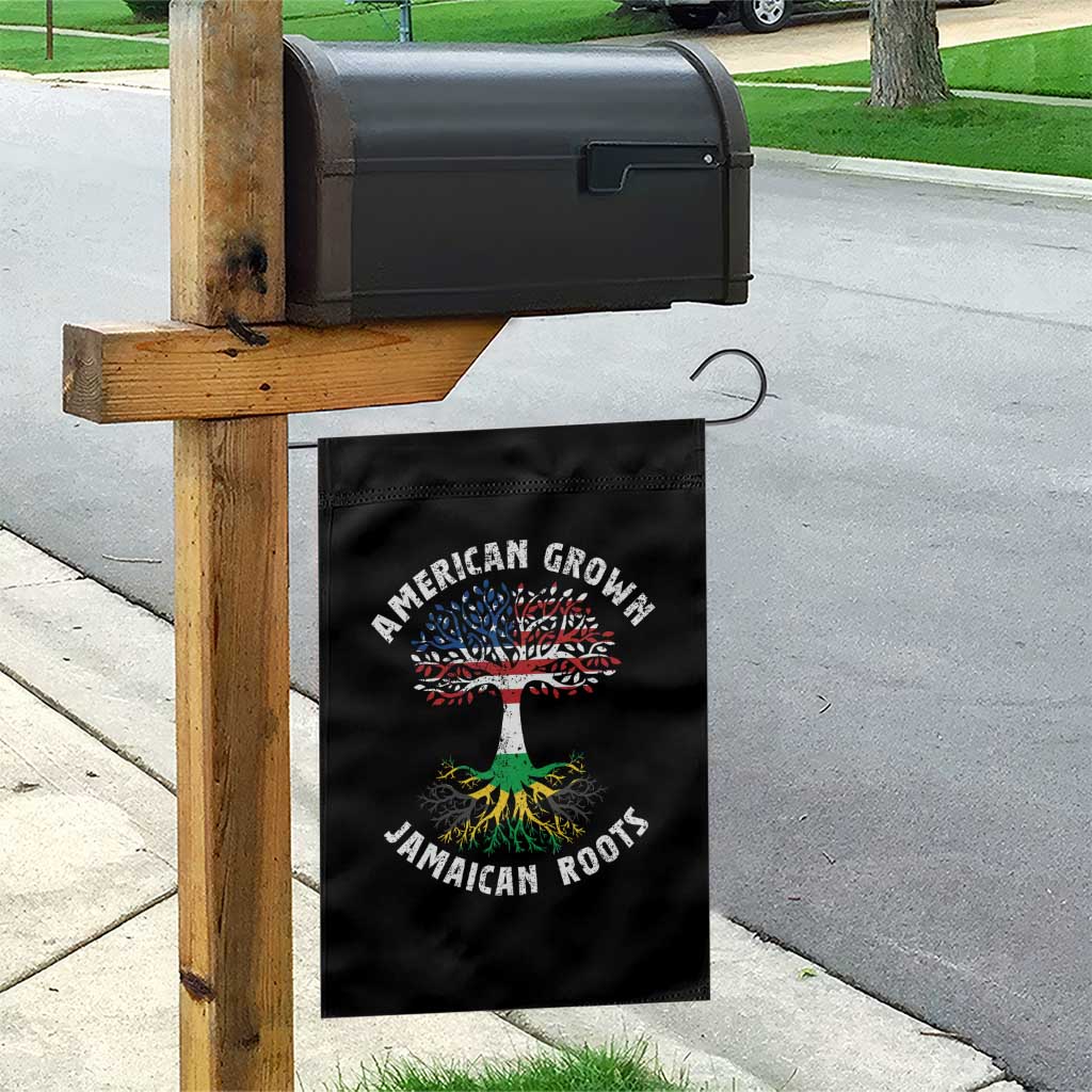 American Grown Jamaican Roots Garden Flag Retro USA Jamaica Flag - Wonder Print Shop
