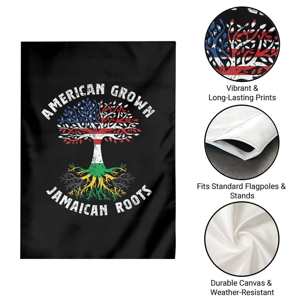 American Grown Jamaican Roots Garden Flag Retro USA Jamaica Flag - Wonder Print Shop