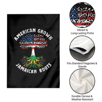 American Grown Jamaican Roots Garden Flag Retro USA Jamaica Flag - Wonder Print Shop
