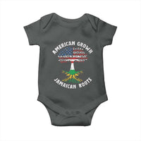 American Grown Jamaican Roots Baby Onesie Retro USA Jamaica Flag - Wonder Print Shop