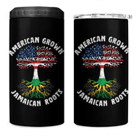 American Grown Jamaican Roots 4 in 1 Can Cooler Tumbler Retro USA Jamaica Flag - Wonder Print Shop