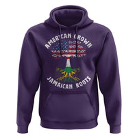 American Grown Jamaican Roots Hoodie Retro USA Jamaica Flag - Wonder Print Shop