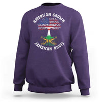 American Grown Jamaican Roots Sweatshirt Retro USA Jamaica Flag - Wonder Print Shop