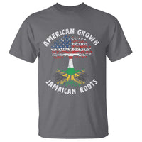 American Grown Jamaican Roots T Shirt Retro USA Jamaica Flag - Wonder Print Shop