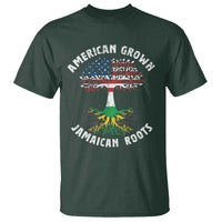 American Grown Jamaican Roots T Shirt Retro USA Jamaica Flag - Wonder Print Shop