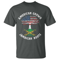 American Grown Jamaican Roots T Shirt Retro USA Jamaica Flag - Wonder Print Shop