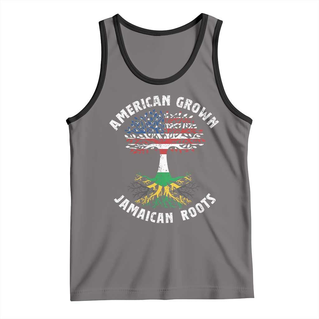 American Grown Jamaican Roots Tank Top Retro USA Jamaica Flag - Wonder Print Shop
