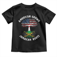 American Grown Jamaican Roots Toddler T Shirt Retro USA Jamaica Flag - Wonder Print Shop