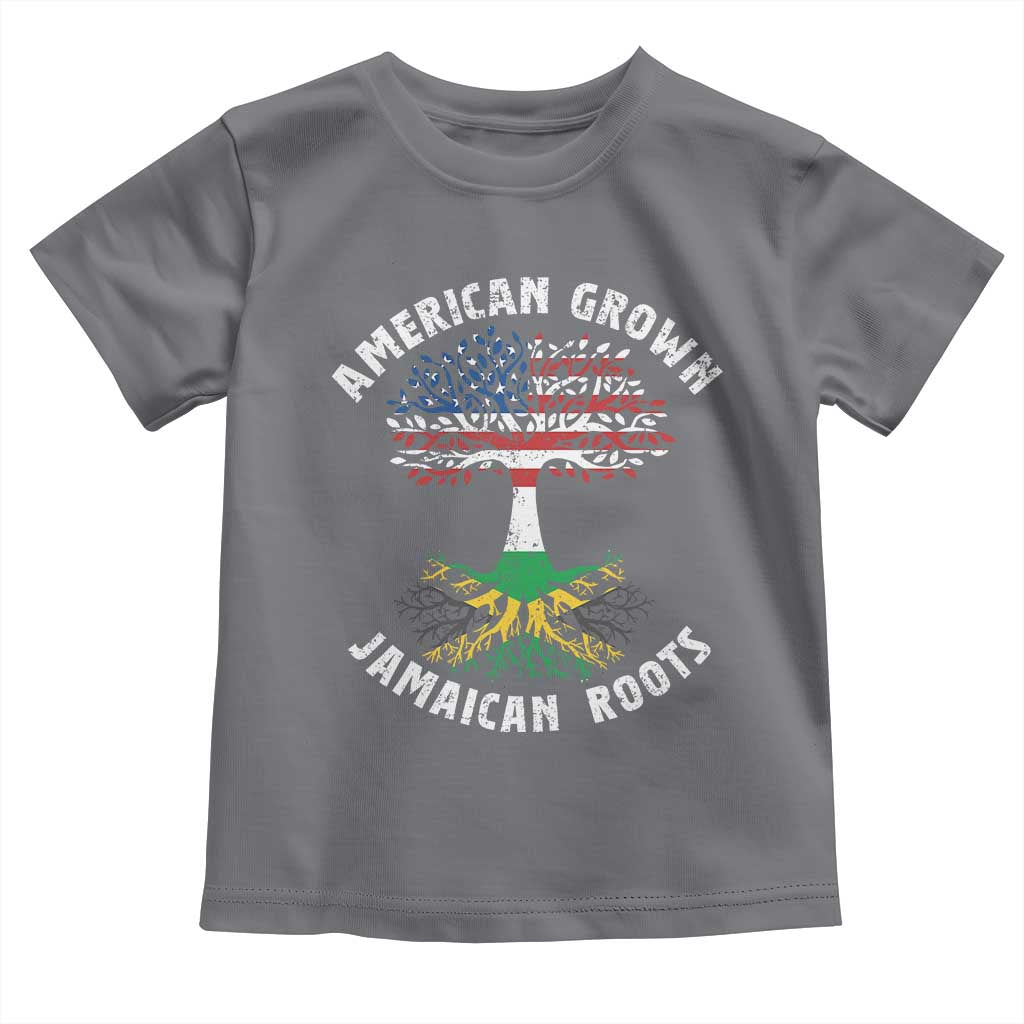 American Grown Jamaican Roots Toddler T Shirt Retro USA Jamaica Flag - Wonder Print Shop