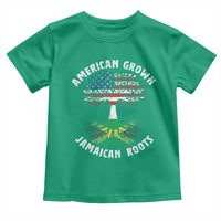 American Grown Jamaican Roots Toddler T Shirt Retro USA Jamaica Flag - Wonder Print Shop