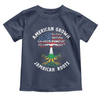 American Grown Jamaican Roots Toddler T Shirt Retro USA Jamaica Flag - Wonder Print Shop