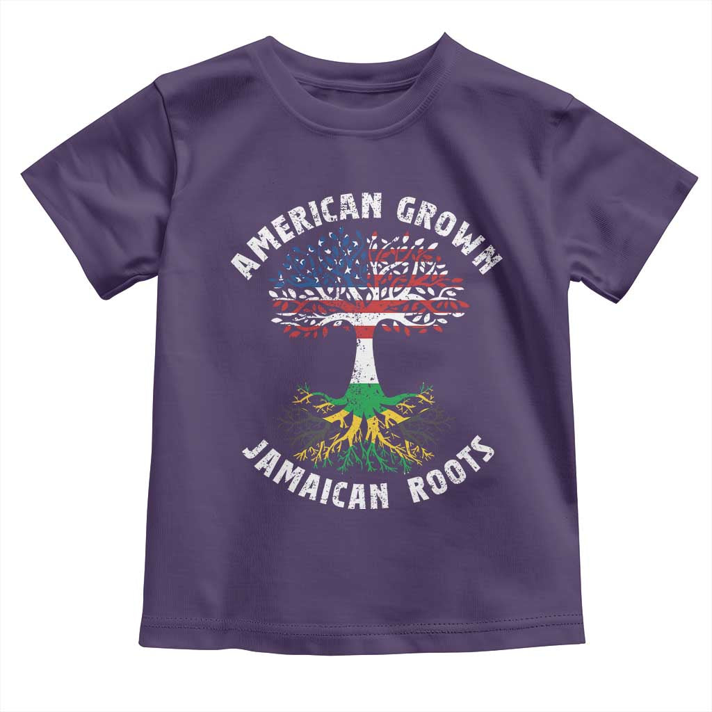 American Grown Jamaican Roots Toddler T Shirt Retro USA Jamaica Flag - Wonder Print Shop