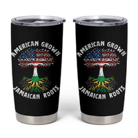 American Grown Jamaican Roots Tumbler Cup Retro USA Jamaica Flag - Wonder Print Shop