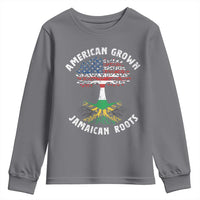 American Grown Jamaican Roots Youth Sweatshirt Retro USA Jamaica Flag - Wonder Print Shop