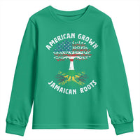 American Grown Jamaican Roots Youth Sweatshirt Retro USA Jamaica Flag - Wonder Print Shop