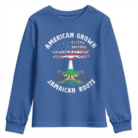 American Grown Jamaican Roots Youth Sweatshirt Retro USA Jamaica Flag - Wonder Print Shop