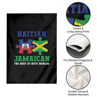 Haitian Jamaican Roots Garden Flag Haiti Jamaica Combo Puzzle - Wonder Print Shop