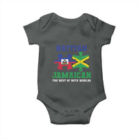 Haitian Jamaican Roots Baby Onesie Haiti Jamaica Combo Puzzle - Wonder Print Shop